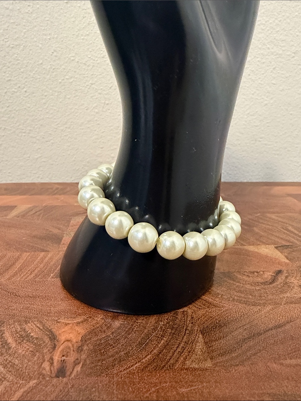 Faux Glass Pearl 10mm Stretchy Bracelet